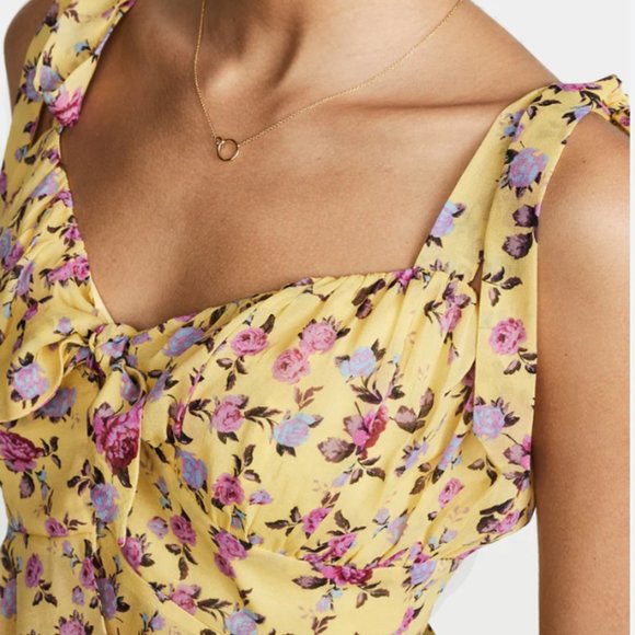 Beaumont Top Yellow Floral | For Love and Lemons - Picture 2 of 7